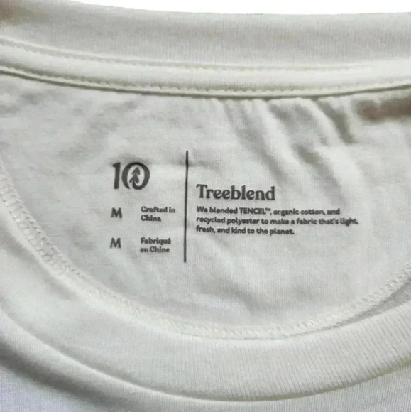 Tentree T-Shirt Artist Series Logo New With Tags Cloud White Amber Glow Women  M - Picture 7 of 16
